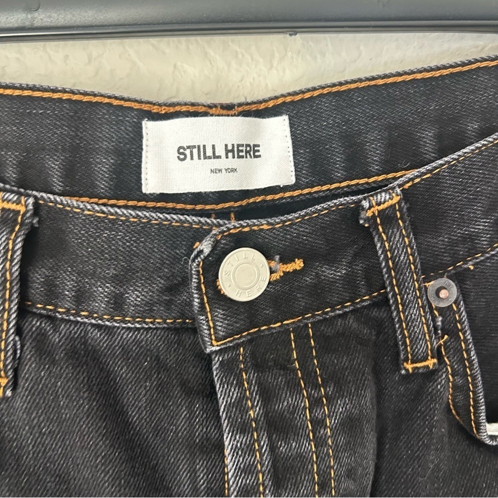 Still Here Childhood Jeans in Burgundy and Washed Black - Picture 4 of 8
